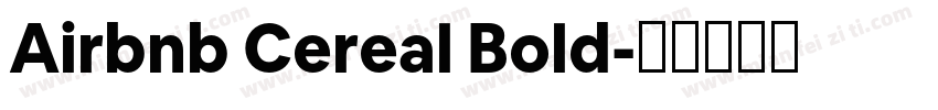 Airbnb Cereal Bold字体转换